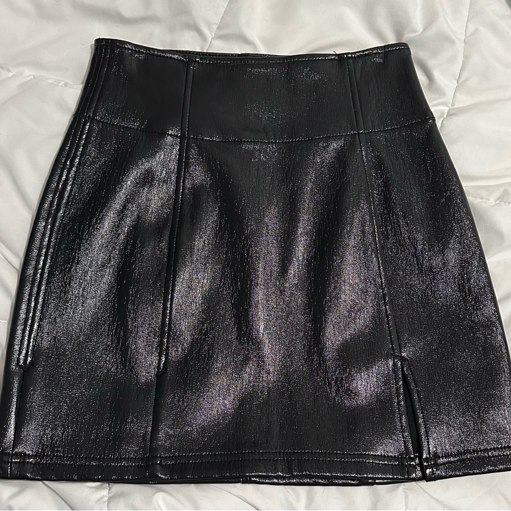 Free People Faux Leather Skirt